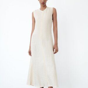Zara Cream Sleeveless Maxi Dress